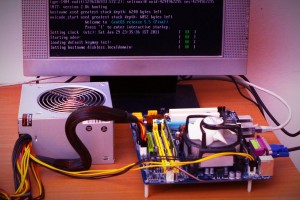 Motherboard, power supply and optional screen Motherboard, power supply and optional screen