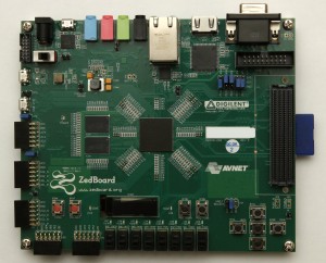 The Zedboard, front view Image of the Zedboard, front view