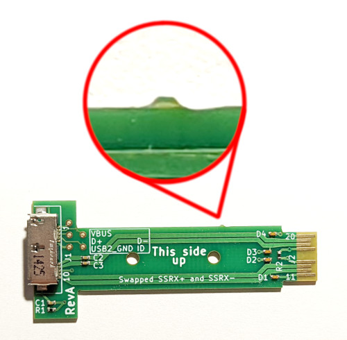 The notch on the board I received from Elecrow The notch on the board I received from Elecrow