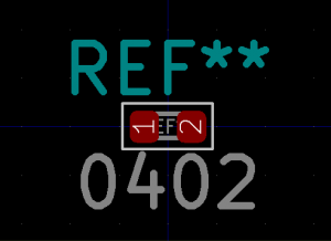 Original 0402 footprint Original 0402 footprint