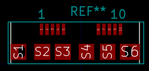Micro B receptacle's footprint Micro B receptacle's footprint