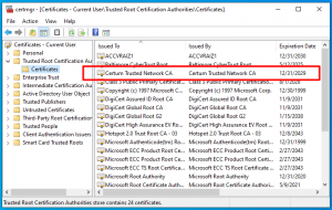 Windows Certificate Manager after examining .cab file Windows Certificate Manager after examining .cab file
